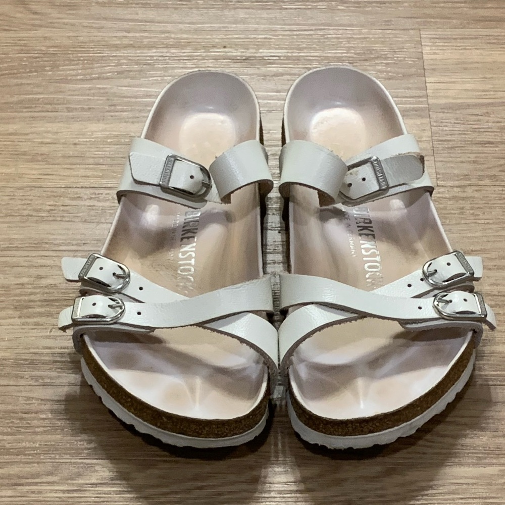 Birkenstock Franca Leather Sandal White Size 40 - Picture 12 of 12